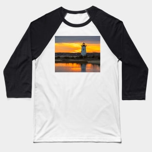 Edgartown MA Lighthouse at Sunrise Martha's Vineyard Cape Cod Baseball T-Shirt